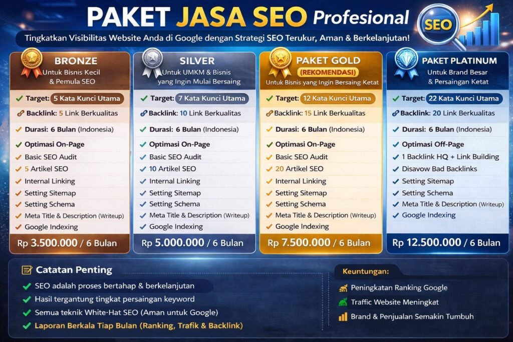 haraga jasa seo jakarta pusat